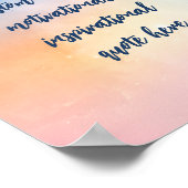 独自のパステルを作成やる気を起こさせる引用文 ポスター (角)