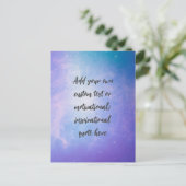 独自のパステルを作成やる気を起こさせる引用文 ポストカード (スタンド正面)