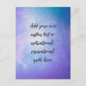 独自のパステルを作成やる気を起こさせる引用文 ポストカード (正面)