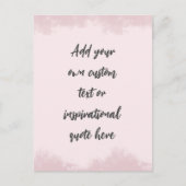 独自のパステルを作成やる気を起こさせる引用文 ポストカード (正面)