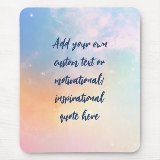 独自のパステルを作成やる気を起こさせる引用文 マウスパッド (正面)