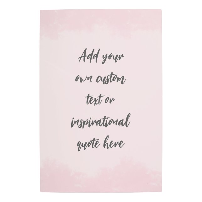 独自のパステルを作成やる気を起こさせる引用文 メタルプリント (正面)