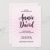 独自のパステルを作成レトロスターバスト 招待状 (正面/裏面)