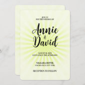 独自のパステルを作成レトロスターバスト 招待状 (正面/裏面)