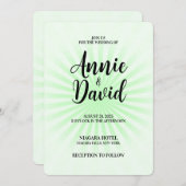 独自のパステルを作成レトロスターバスト 招待状 (正面/裏面)