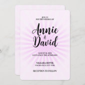 独自のパステルを作成レトロスターバスト 招待状 (正面/裏面)