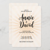 独自のパステルを作成レトロスターバスト 招待状 (正面/裏面)