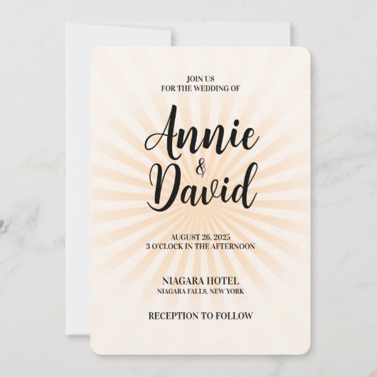 独自のパステルを作成レトロスターバスト 招待状 (正面)