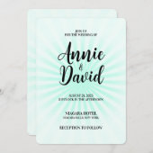 独自のパステルを作成レトロスターバスト 招待状 (正面/裏面)