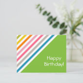 独自のパステルカラフル誕生日カードの作成 ポストカード (スタンド正面)