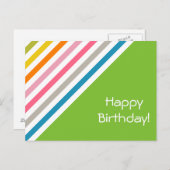 独自のパステルカラフル誕生日カードの作成 ポストカード (正面/裏面)