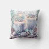 独自のパステルクリスマスホットサイダーを作成 クッション (裏面)