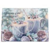 独自のパステルクリスマスホットサイダーを作成 ラージペーパーバッグ (正面)