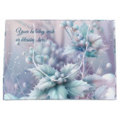 独自のパステルクリスマスミスタントーを作成 ラージペーパーバッグ (正面)