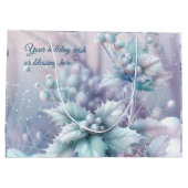 独自のパステルクリスマスミスタントーを作成 ラージペーパーバッグ (裏面)