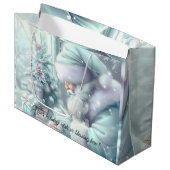 独自のパステルサンタ&クリスマスツリーを作成 ラージペーパーバッグ (正面アングル)