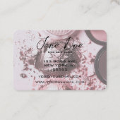 独自のパステルピンクつぶしメイクを作成 名刺 (裏面)