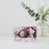 独自のパステルピンクつぶしメイクを作成 名刺 (スタンド正面)