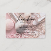 独自のパステルピンクのメイクアップブラシを作成する 名刺 (裏面)