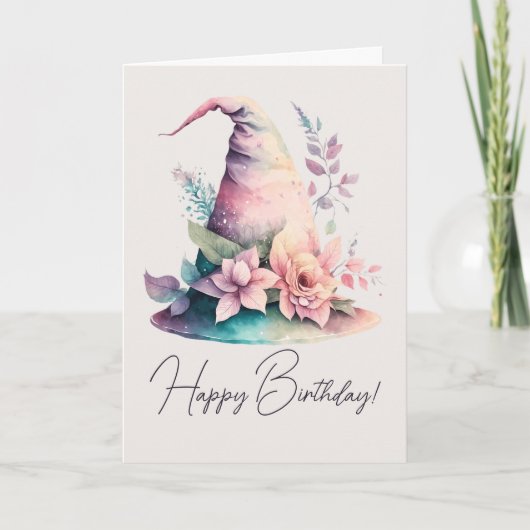 独自のパステルレインボーウィッチハットバラを作成 シーズンカード (正面)