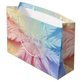 独自のパステルレインボークリスマススノーフレークを作成 ラージペーパーバッグ