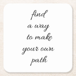 独自のパス紙コースター スクエアペーパーコースター