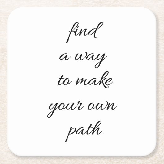 独自のパス紙コースター スクエアペーパーコースター (正面)