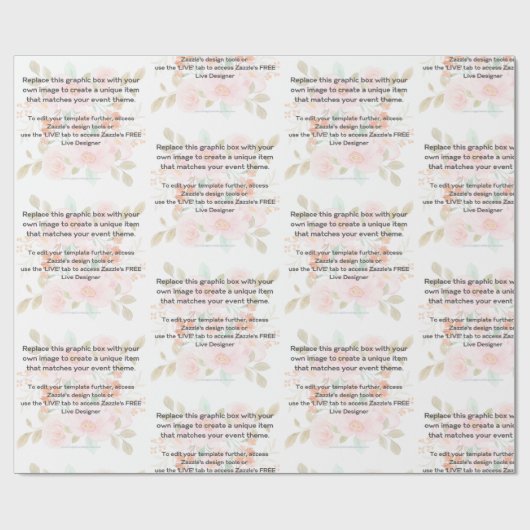 独自のパターンをデザインするためのテンプレートPHOTOギフト ラッピングペーパー (フラット)