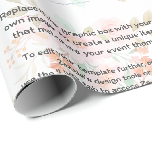 独自のパターンをデザインするためのテンプレートPHOTOギフト ラッピングペーパー (ロールコーナー)