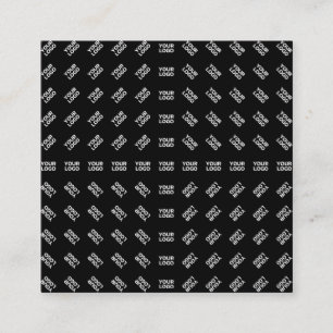 独自のパターン アップロードした画像デザインまたはロゴ スクエア名刺