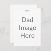 独自のパパ写真の前後の作成 サンキューカード (正面/裏面)