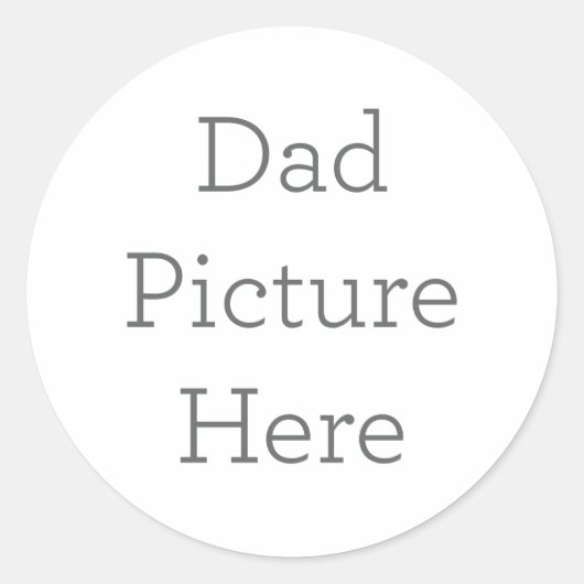 独自のパパ写真ステッカーギフトの作成 ラウンドシール (正面)
