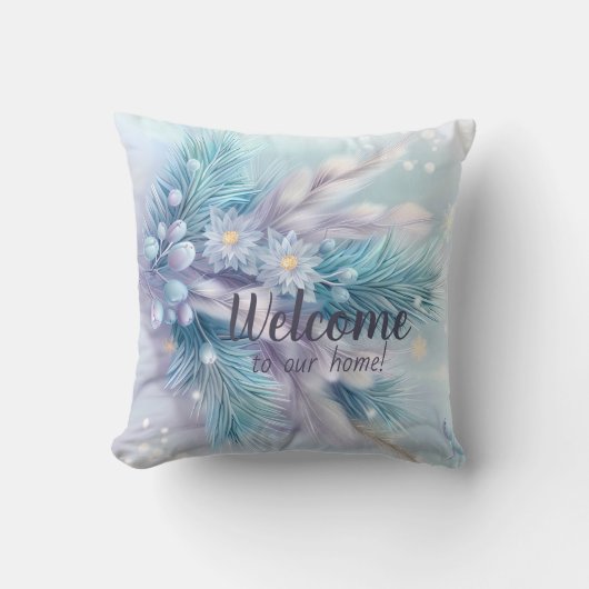 独自のパンパスパインベリークリスマスを作成 クッション (正面)