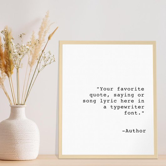 独自のパーソナライズされたカスタム引用文 ポスター