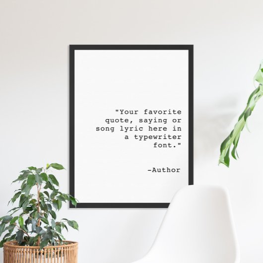 独自のパーソナライズされたカスタム引用文 ポスター