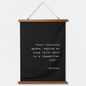独自のパーソナライズされたカスタム引用文 吊り下げ型タペストリー (正面)