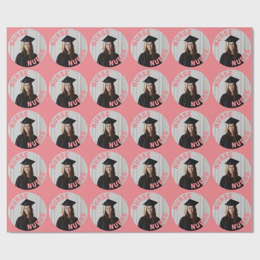 独自のパーソナライズされたナース大学院の写真を作成 ラッピングペーパー (フラット)