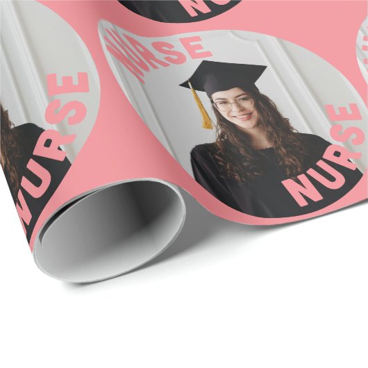 独自のパーソナライズされたナース大学院の写真を作成 ラッピングペーパー (ロールコーナー)