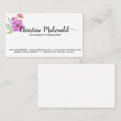 独自のパーソナライズされたフローラデザインカスタム 名刺 (正面/裏面)