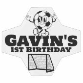 独自のパーソナライズされたレトロ誕生日の作カスタム成 サッカーボール (フラット)