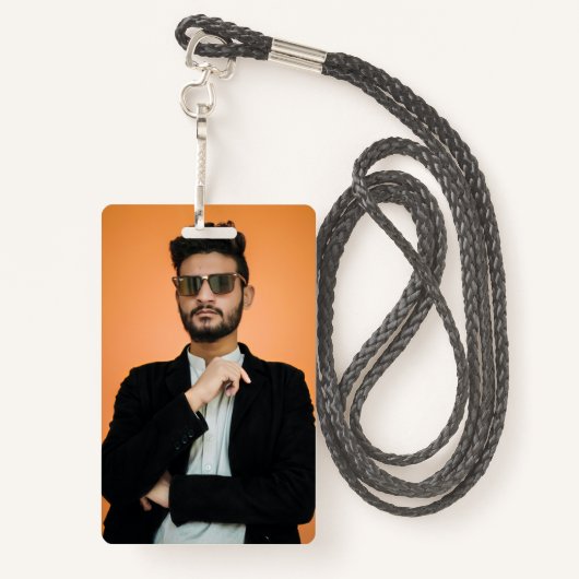 独自のパーソナライズされた写真写カスタム真の バッジ (裏面ランヤード)