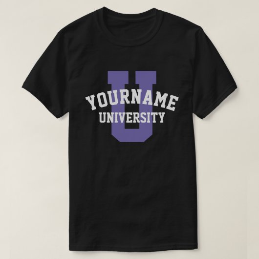 独自のパーソナライズされた大学ロゴTシャツ Tシャツ (デザイン正面)