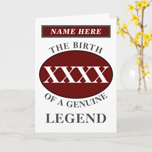 独自のパーソナライズされた年凡例の作成誕生日 カード (黄色い花)