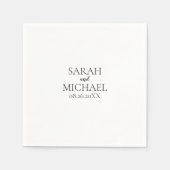 独自のパーソナライズされた結婚作成 スタンダードカクテルナプキン (正面)