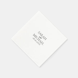 独自のパーソナライズされた結婚作成 スタンダードカクテルナプキン