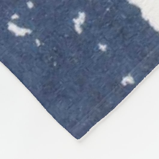 独自のパーソナライズされた贈り物を作成 – 水彩ネイビーブルー フリースブランケット (角)