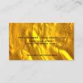 独自のパーソナライズされた金ゴールドアールデコ 名刺 (裏面)