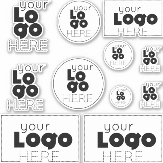 独自のビジネスカスタムカットロゴシールの作成 シール (正面)