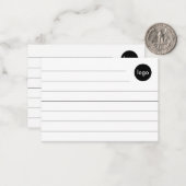 独自のビジネスカスタムロゴのルールドインデックスの作成 ノートカード (正面/裏面インサイチュ)