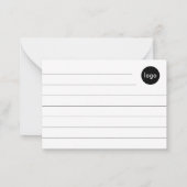 独自のビジネスカスタムロゴのルールドインデックスの作成 ノートカード (裏面)